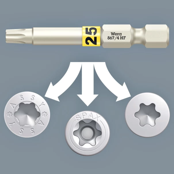 Комплект битове за дърво Bit-Check 6 Wood TX HF 1 6бр, 05056470001, WERA