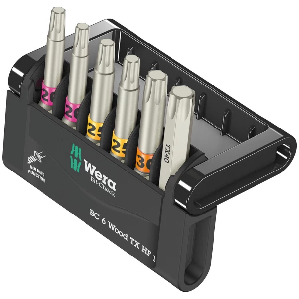 Комплект битове за дърво Bit-Check 6 Wood TX HF 1 6бр, 05056470001, WERA