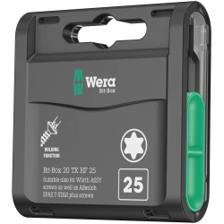 Кутия битове TX 20x25, Bit-Box 20 TX HF, 20бр, 05057777001, WERA