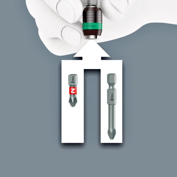 Комплект ръкохватка с накрайници Kraftform Kompakt 60 Tool Finder 17ч, 05059303001, WERA