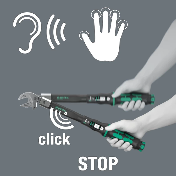 Динамометричен ключ за приставки 14x18 mm, Click-Torque X 7, 10-100 Nm, 05075657001, WERA