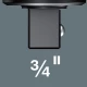 Глава тресчоткова 7782 с лост, 3/4"x90mm, 05078708001, WERA