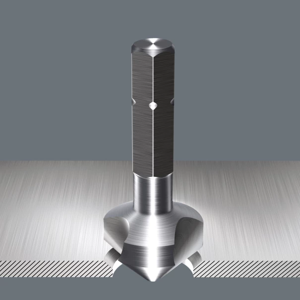 Зенкер канален 846 3, 3 остриета х 90°, Ø20.50x41.0, HEX 1/4, 05104635001, WERA