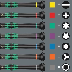Отвертка микро 2052 Elektroniker, шестостенна, сферична глава, 1.5x60, 05118090001, WERA