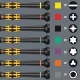 Комплект отвертки за електроника Kraftform Micro ESD Big Pack 1, 25ч, 05134019001, WERA