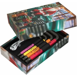 Комплект шестограмни ключове и отварачка за бутилки Tool-Card Hex-Plus Christmas 2026, 6ч, 05135825001, WERA