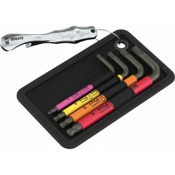Комплект шестограмни ключове и отварачка за бутилки Tool-Card Hex-Plus Christmas 2026, 6ч, 05135825001, WERA