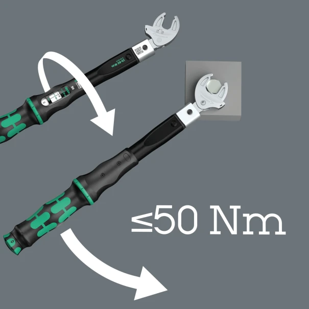 Комплект динамометричен ключ за ВиК съединения, 10-50 Nm, 6ч, 05136062001, WERA