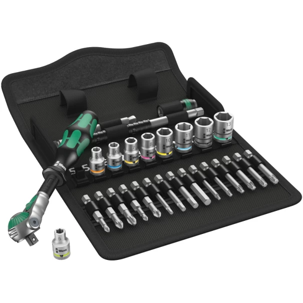 Тресчотка 8100 SA 6 Zyklop с 1/4" бързосменяемо захващане, 28ч, 05004016001, WERA
