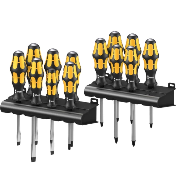 Комплект отвертки ударни Big Pack 900 Kraftform Wera + стойка, 05133285001, WERA
