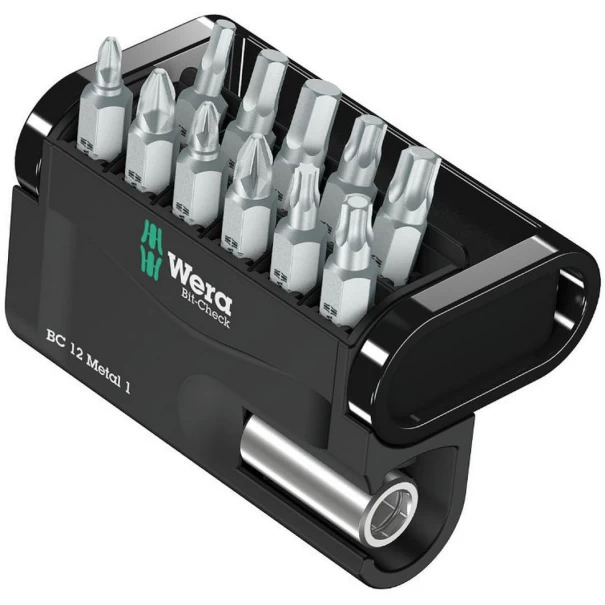 Комплект битове Bit-Check 12 Metal 1, 12ч, 05057424001, WERA