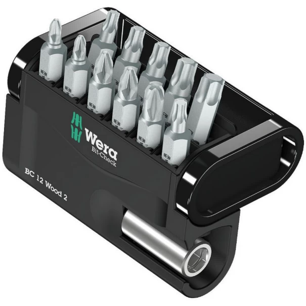 Комплект битове Bit-Check 12 Wood 2, 12ч, 05057422001, WERA