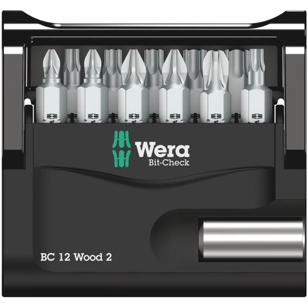 Комплект битове Bit-Check 12 Wood 2, 12ч, 05057422001, WERA
