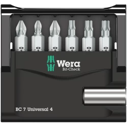 Комплект битове Bit-Check 7 Universal 4, 7ч, 05135810001, WERA