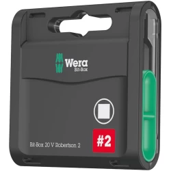 Битове кутия Bit-Box 20 V вътрешен четиристен, # 2x25mm, 20 части, 05057790001, WERA