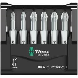 Комплект битове Bit-Check 6 PZ Universal 1, 05056471001, WERA