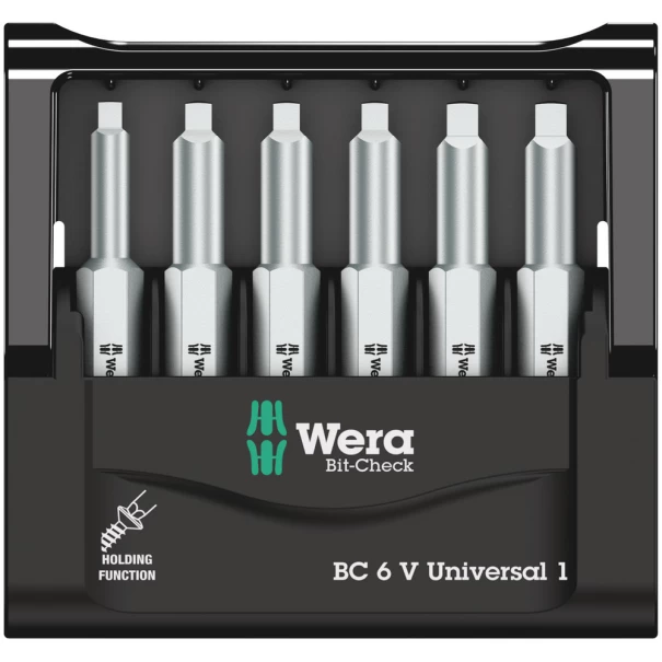 Комплект битове Bit-Check 6 V Universal 1, 6ч, 05056478001, WERA