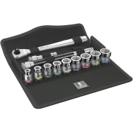 Тресчотка 8100 SB HF 1 Zyklop Metal, превклюващa, 3/8", метрична, 13 части, 05003785001, WERA