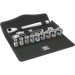 Тресчотка 8100 SB HF 1 Zyklop Metal, превклюващa, 3/8", метрична, 13 части, 05003785001, WERA