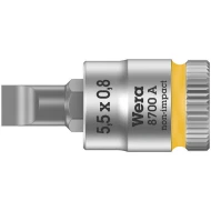 Вложка гаечна 8700 A FL за шлицови винтове, 1/4", 0,8x5,5x28mm, 05003320001, WERA
