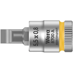 Вложка гаечна 8700 A FL за шлицови винтове, 1/4", 0,8x5,5x28mm, 05003320001, WERA