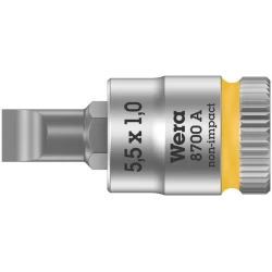 Вложка гаечна 8700 A FL за шлицови винтове, 1/4", 1x5,5x28mm, 05003321001, WERA