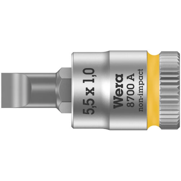 Вложка гаечна 8700 A FL за шлицови винтове, 1/4", 1x5,5x28mm, 05003321001, WERA