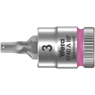 Вложка гаечна 8740 A HF Zyklop 1/4", задържащи за шестостен, 3x28mm, 05003332001, WERA