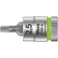 Вложка 8740 A Zyklop, 1/4", за шестостен, 2,5x28mm, 05003331001, WERA