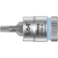 Вложка 8740 A Zyklop, 1/4", за шестостен, 5/64"x28mm, 05003380001, WERA