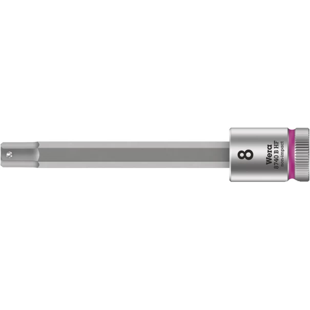 Вложка гаечна 8740 B HF Zyklop 3/8", задържаща, 10x100mm, 05003044001, WERA