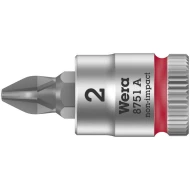 Вложка гаечна 8751 A Phillips Zyklop, 1/4", PH 2x28mm, 05003351001, WERA