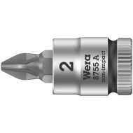 Вложка гаечна 8755 A Pozidriv Zyklop, 1/4", PZ 2x28mm, 05003354001, WERA