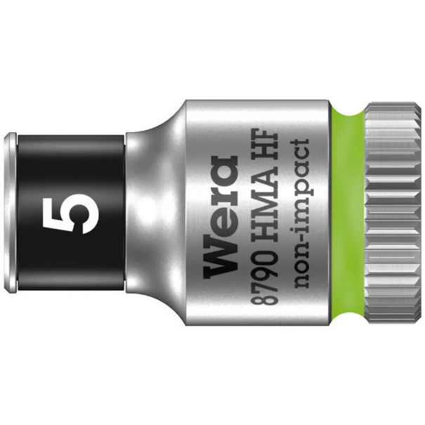 Вложка гаечна 1/4", SW 5, задържаща, 8790 HMA HF Zyklop, 23mm, 05003719001, WERA