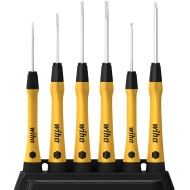 Комплект фини отвертки PicoFinish® ESD плоски, Phillips с държач, 6ч, 43707, WIHA