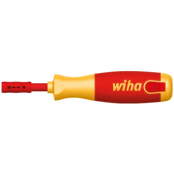 Отвертка с магазин за битове LiftUp electric Phillips, PlusMinus/Pozidriv, плоска с 6 slimBits, 38611, WIHA