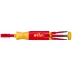 Отвертка с магазин за битове LiftUp electric Phillips, PlusMinus/Pozidriv, плоска с 6 slimBits, 38611, WIHA