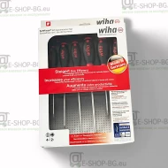 Комплект отвертки SoftFinish плоски, Phillips, 6ч, 07152, WIHA