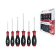 Комплект отвертки SoftFinish плоски, Pozidriv 6ч с шестостенен накрайник, 21249, WIHA