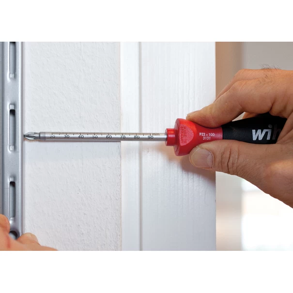 Отвертка SoftFinish Phillips и скала в mm гравирана с лазер PH1x80mm, 36072, WIHA