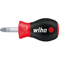 Отвертка SoftFinish Pozidriv с късо кръгло стебло, Stubby PZ3x25mm, 26973, WIHA