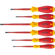 Комплект отвертки SoftFinish electric slimFix плоски, Pozidriv, 6ч, 36455, WIHA