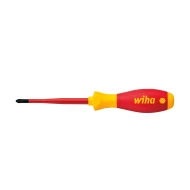 Отвертка кръстата SoftFinish® изтънена slimFix Pozidriv, PZ 1 x 80 mm, 39566, WIHA