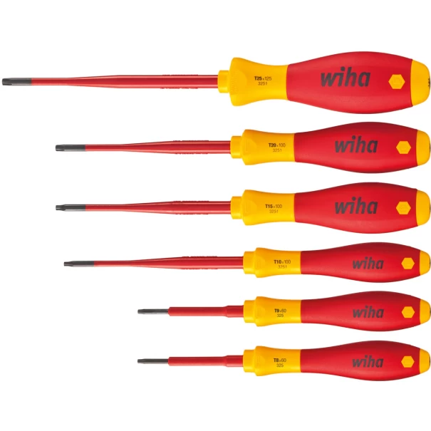 Комплект отвертки SoftFinish electric slimFix TORX® топлоустойчив с отвор, 6ч, 41245, WIHA
