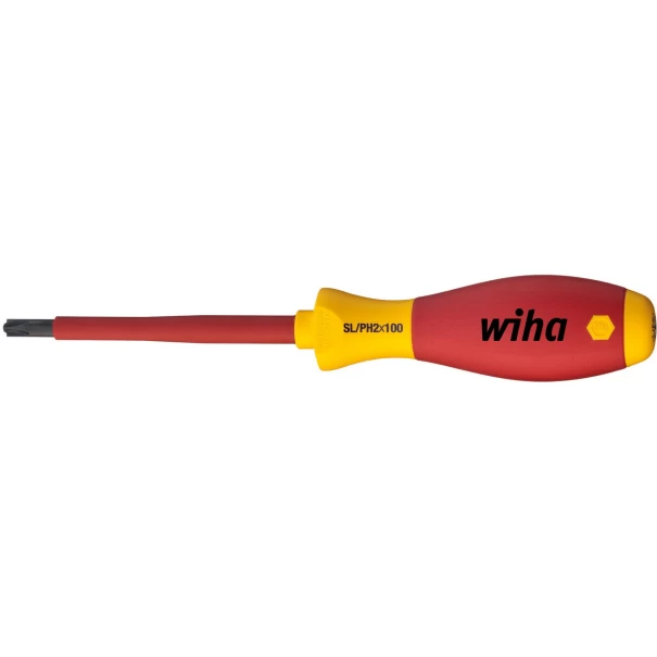 Отвертка кръстата изолирана SoftFinish electric PlusMinus/Phillips PH/SL 2 x100mm, 30715, WIHA
