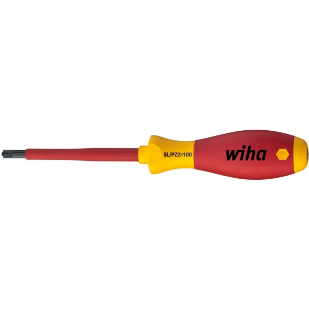 Отвертка кръстата изолирана SoftFinish electric PlusMinus/Pozidriv PZ/SL 2 x100mm, 30701, WIHA
