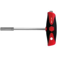 Отвертка магнитна с Т-образна ръкохватка и два държача за битове ComfortGrip 1/4" 150 mm, 26179, WIHA