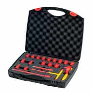 Комплект изолирани ключове с тресчотка 3/8" 20ч в куфар, 43023, WIHA