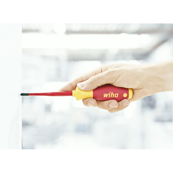 Отвертка кръстата SoftFinish® изтънена slimFix Pozidriv, PZ 1 x 80 mm, 39566, WIHA