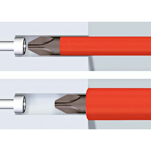 Отвертка кръстата SoftFinish® изтънена slimFix Pozidriv, PZ 1 x 80 mm, 39566, WIHA